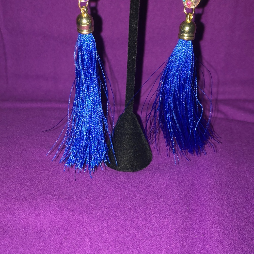 Donated! Blue Tassel Earnings - Picture 3 of 4